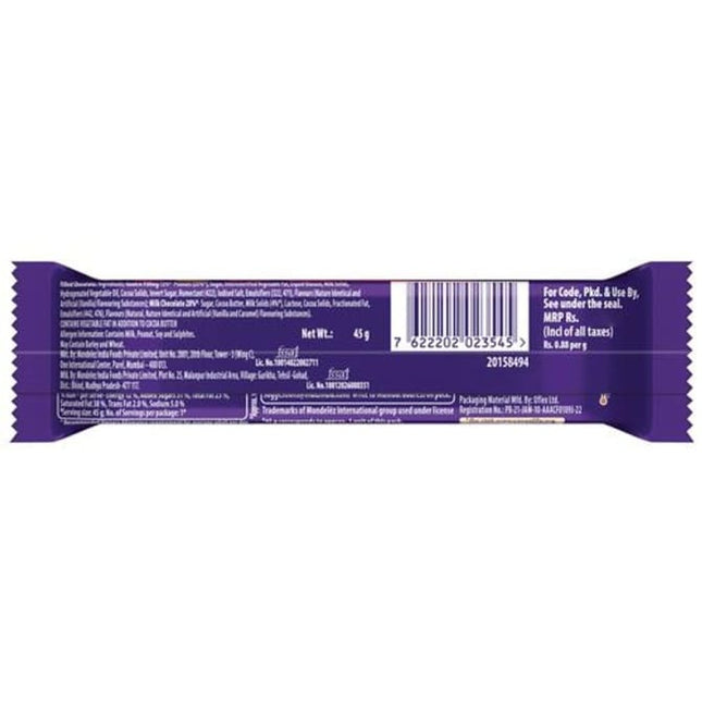 Cadbury Fuse Peanut & Caramel Filled Chocolate Bar, 45gm