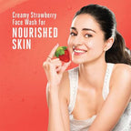 Lakmé Blush & Glow Strawberry Crème Facewash , Gentle Cleanser Face Wash 100g