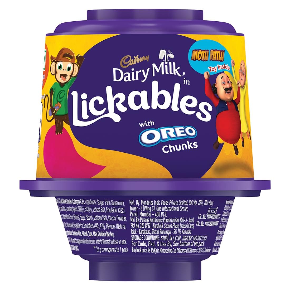 Cadbury Dairy Milk Lickables Chocolate with Oreo Chunks, 20gm