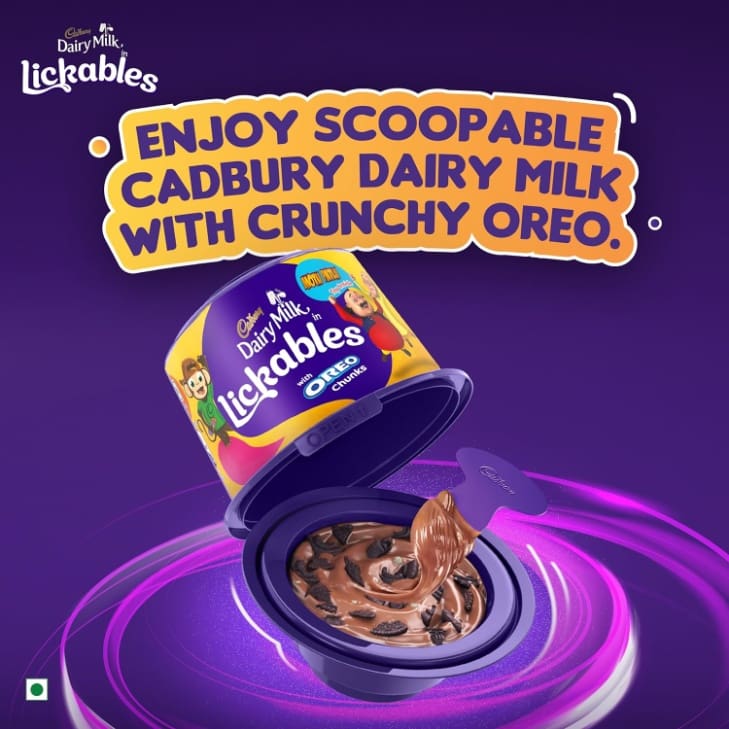 Cadbury Dairy Milk Lickables Chocolate with Oreo Chunks, 20gm