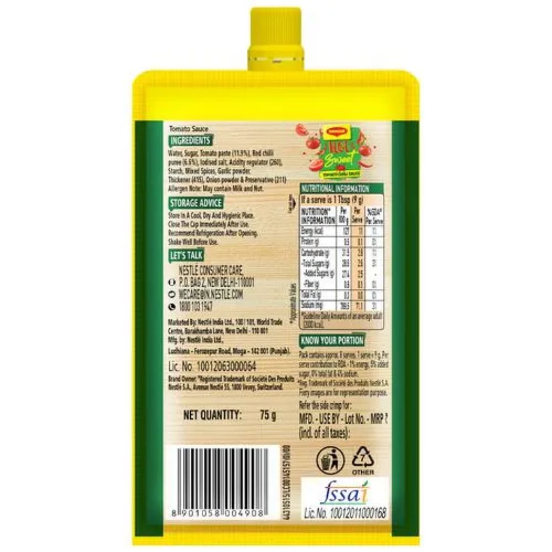 MAGGI Hot & Sweet - Tomato Chilli Sauce / Ketchup, 80g Pouch