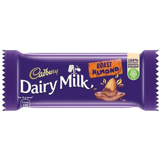 Cadbury Dairy Milk Roast Almond Chocolate Bar, 38gm