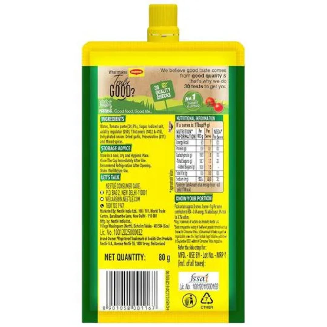 MAGGI Hot & Sweet - Tomato Chilli Sauce / Ketchup, 80g Pouch