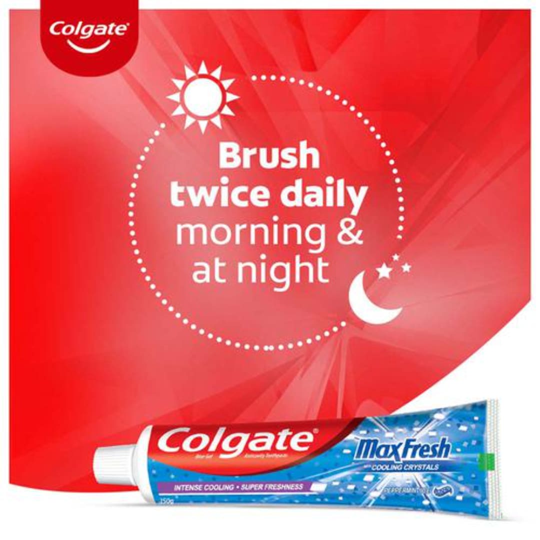 Colgate MaxFresh Toothpaste, Blue Gel Paste with Menthol for Super Fresh Breath, 80g