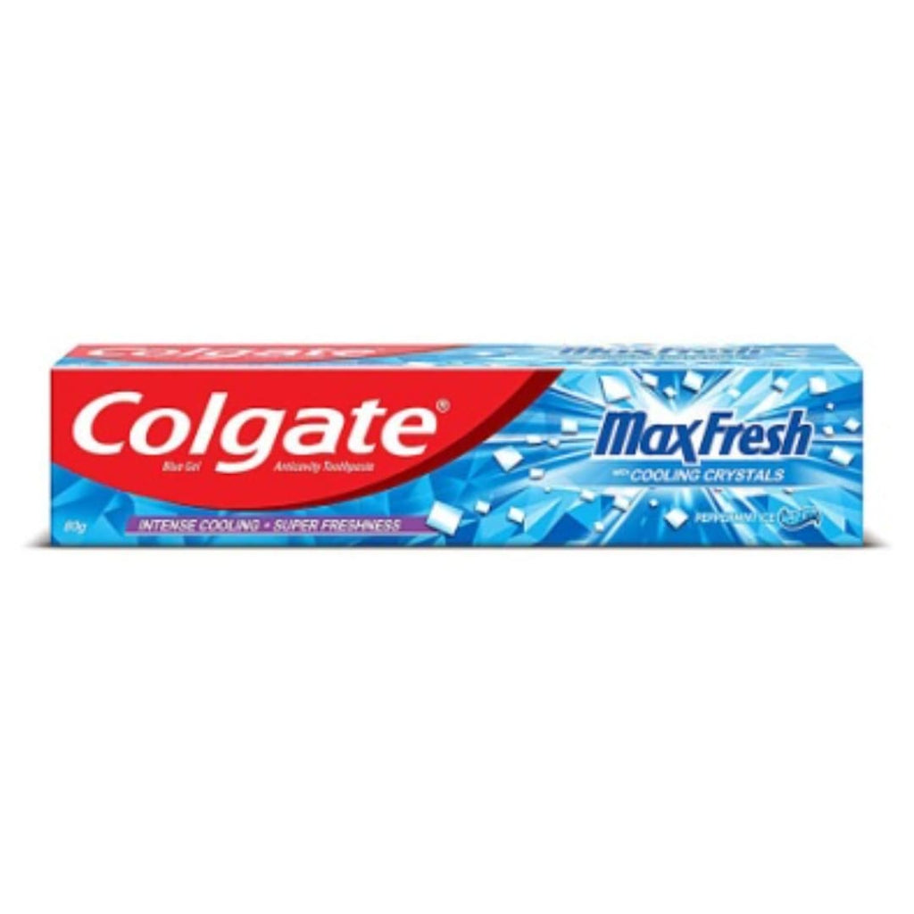 Colgate MaxFresh Toothpaste, Blue Gel Paste with Menthol for Super Fresh Breath, 80g