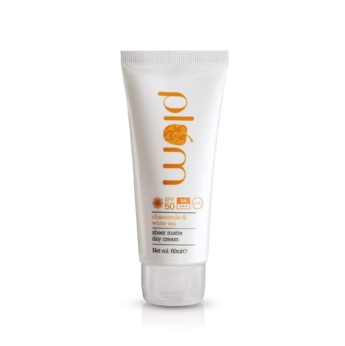 Plum Chamomile & White Tea Sheer Matte Day Cream SPF50, 60 ml