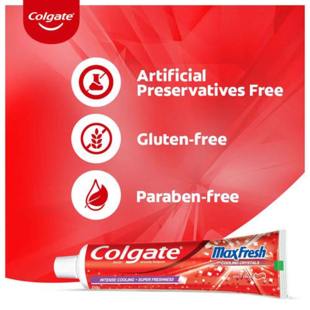 Colgate MaxFresh Toothpaste, Red Gel Paste with Menthol for Super Fresh Breath, 150g