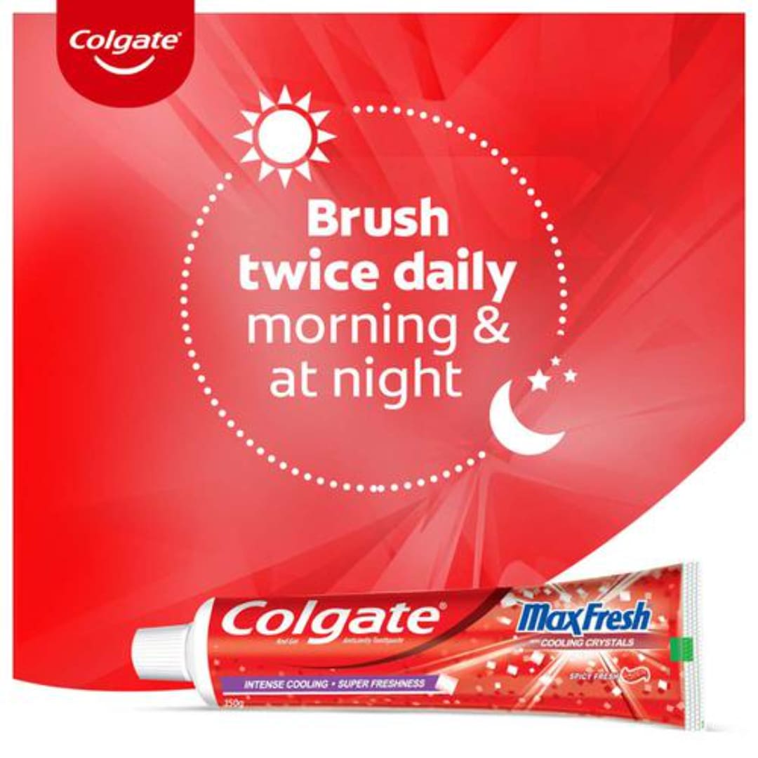 Colgate MaxFresh Toothpaste, Red Gel Paste with Menthol for Super Fresh Breath, 150g