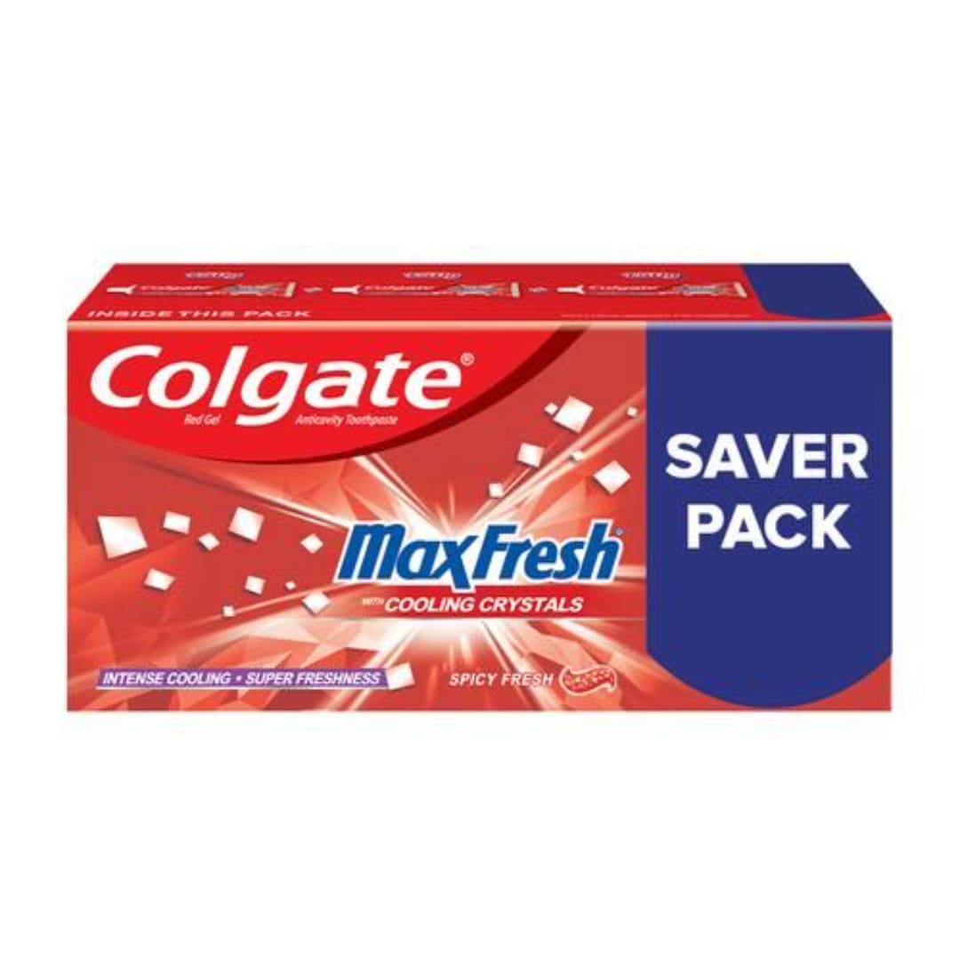 Colgate Max Fresh Anticavity Toothpaste Gel - Spicy Fresh, Saver Pack, 300g