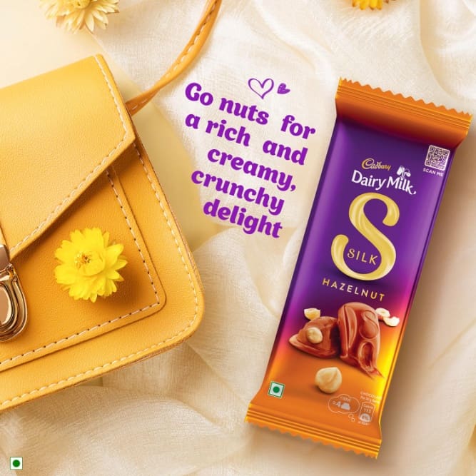 Cadbury Dairy Milk Silk Hazelnut Chocolate Bar, 58gm