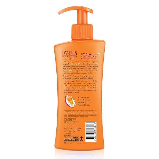 Lotus Herbals Safe Sun UV Protect Body Lotion SPF 25 PA+++ 250ml