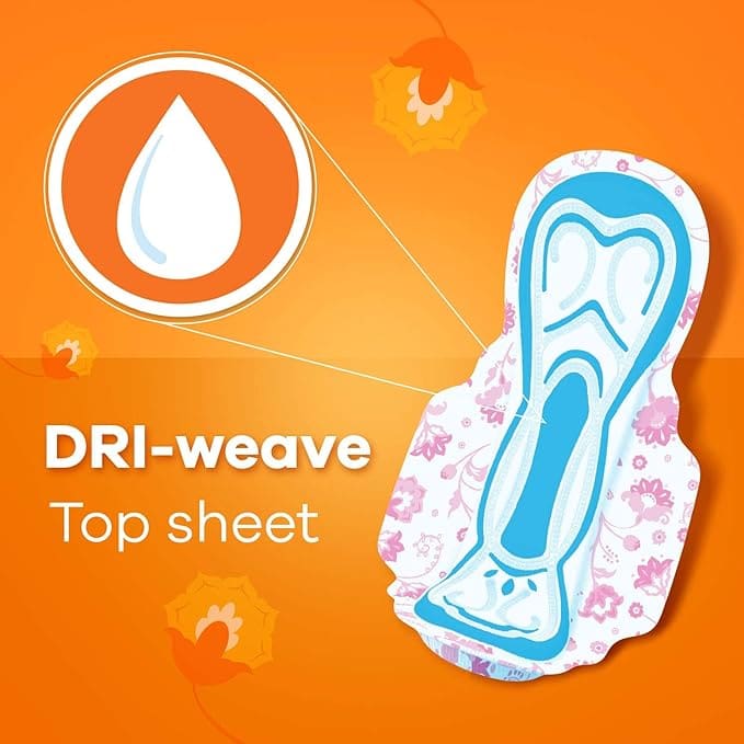 Whisper Choice Sanitary Pads for Women, XL, 6 Napkins