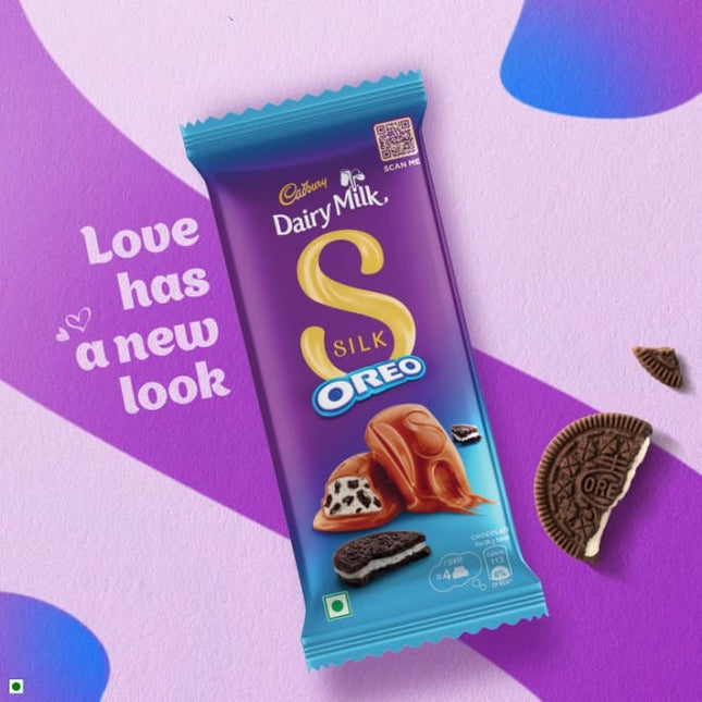 Cadbury Dairy Milk Silk Oreo Chocolate Bar, 60 gm