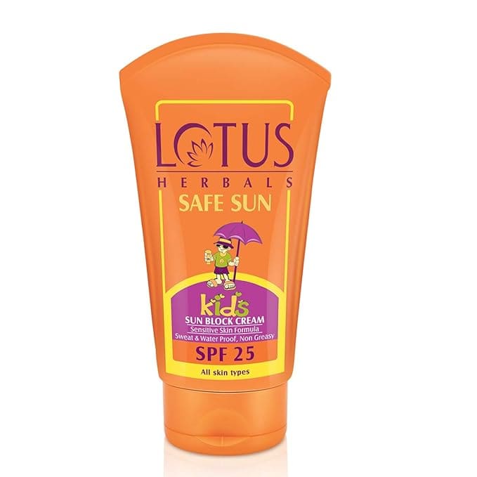 Lotus Herbals Safe Sun Kids Sunblock Cream SPF 25 , 100g