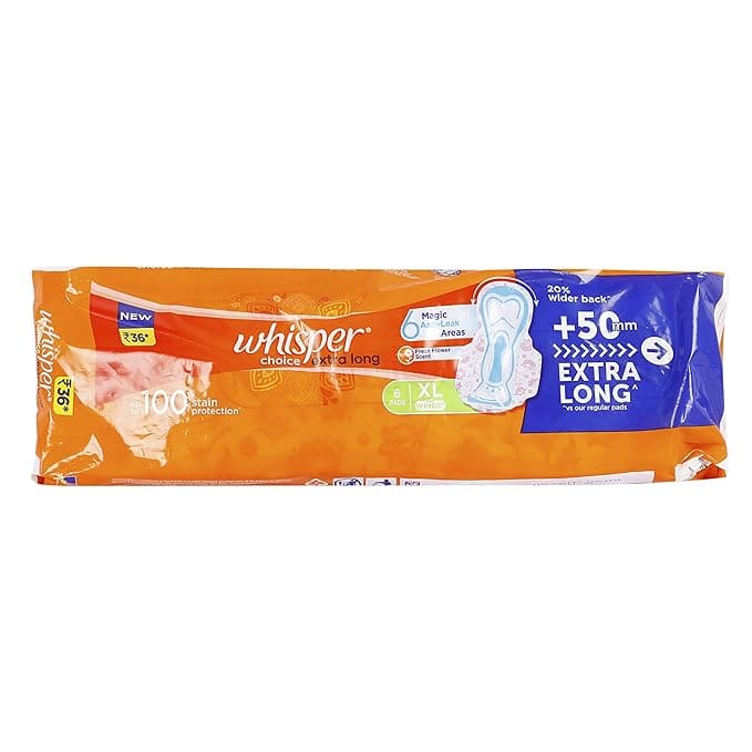 Whisper Choice Extra Long Xl 6s Pouch for women