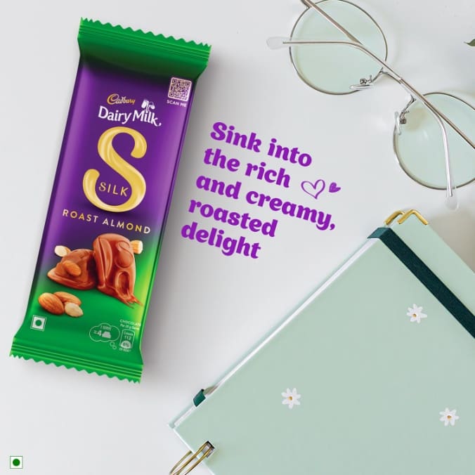 Cadbury Dairy Milk Silk Roast Almond Chocolate Bar, 143 gm