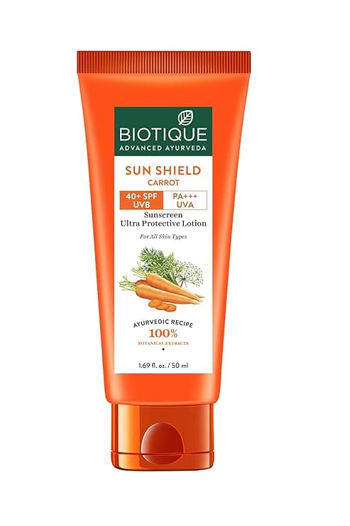 Biotique Carrot Face & Body Sun Lotion | SPF 40 | 50ml