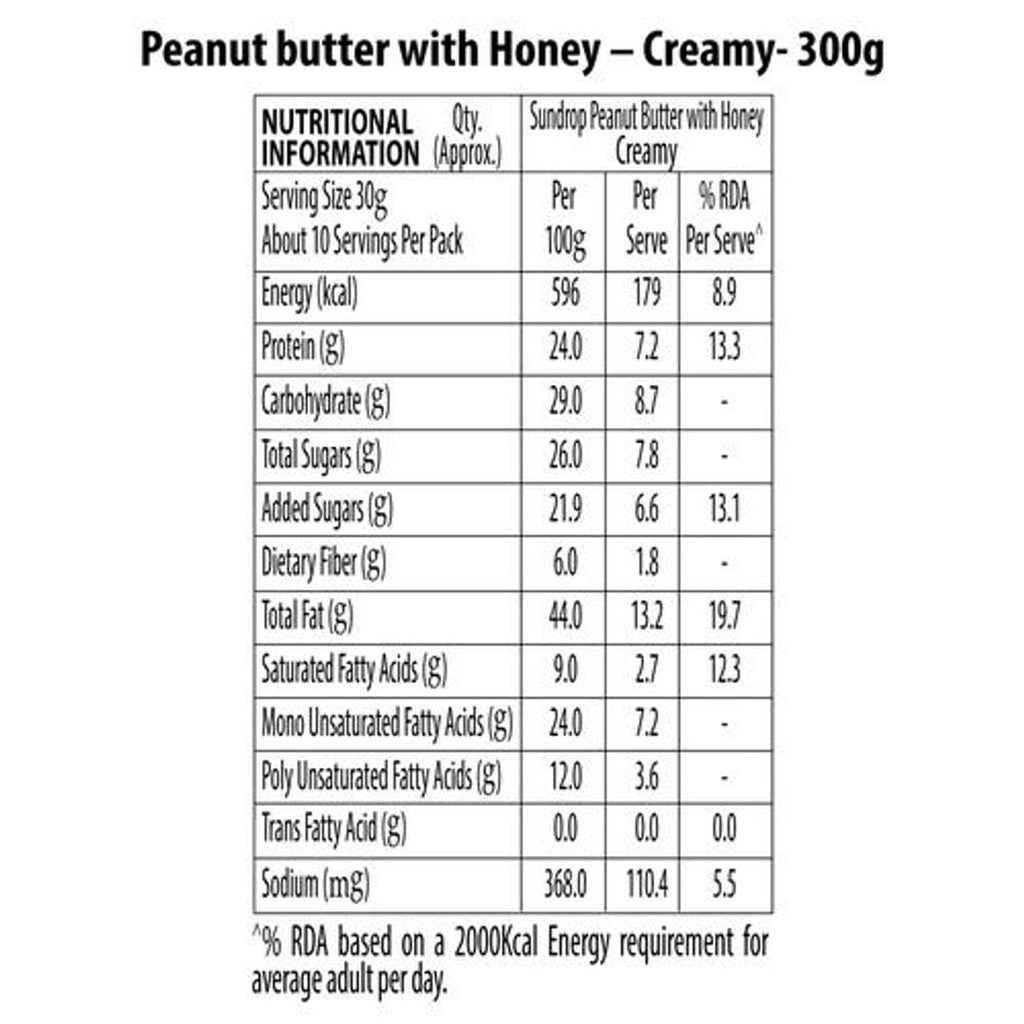 Sundrop Peanut Butter Regular, Creamy -300 g
