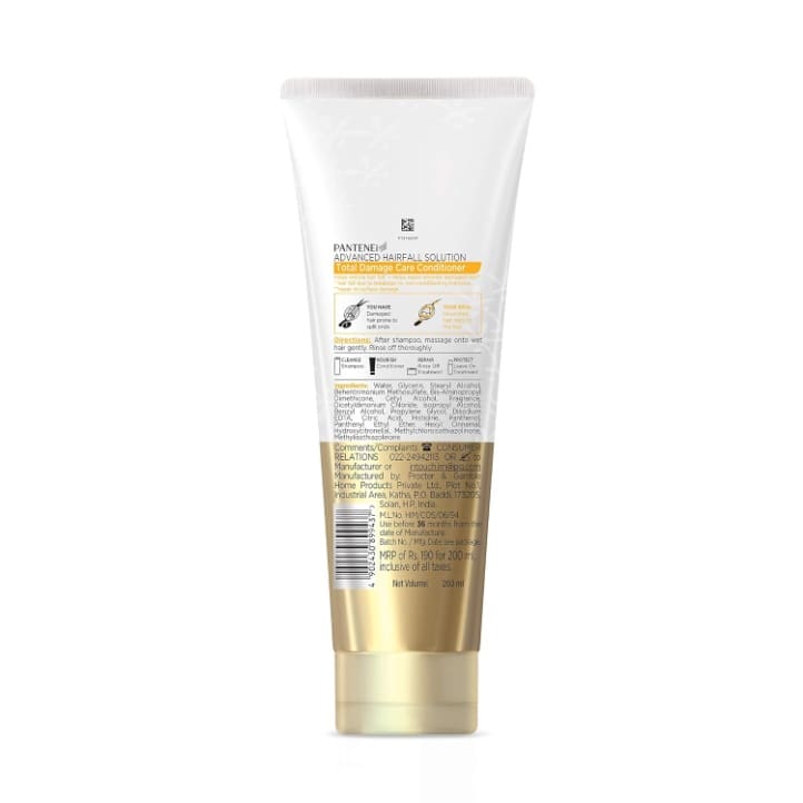 Pantene Advance Hairfall Solution, Total Damage Care Conditioner, 180ml