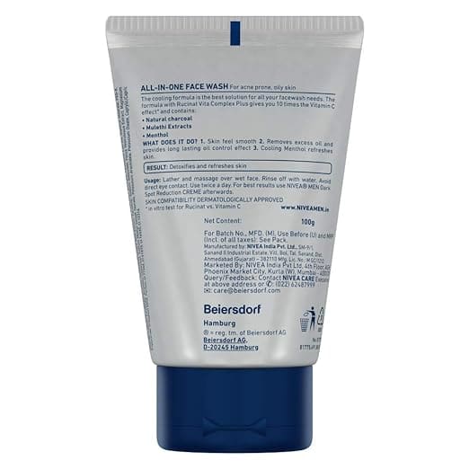NIVEA Charcoal Face Wash, 100ml