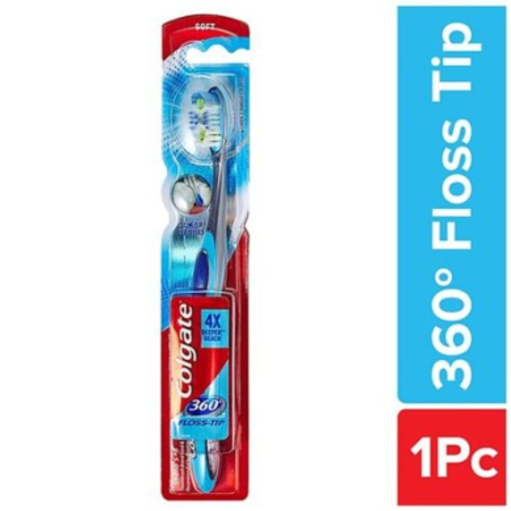 Colgate Toothbrush - 360 Degree Flosstip, Soft Bristles, 1 pc