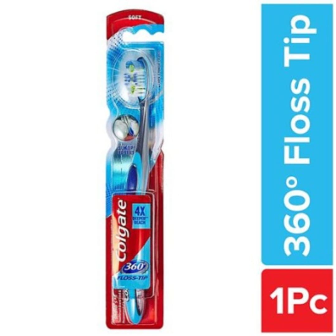 Colgate Toothbrush - 360 Degree Flosstip, Soft Bristles, 1 pc
