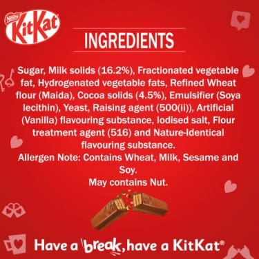 KitKat Love Break, 4 Finger, Chocolate Coated Wafer, 38.5g