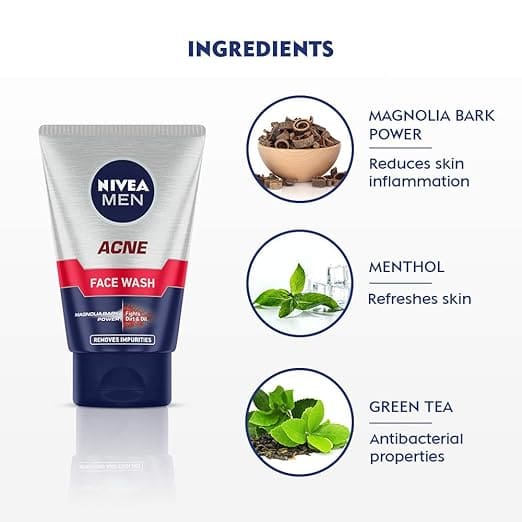 NIVEA Men Face Wash, ACNE 100g