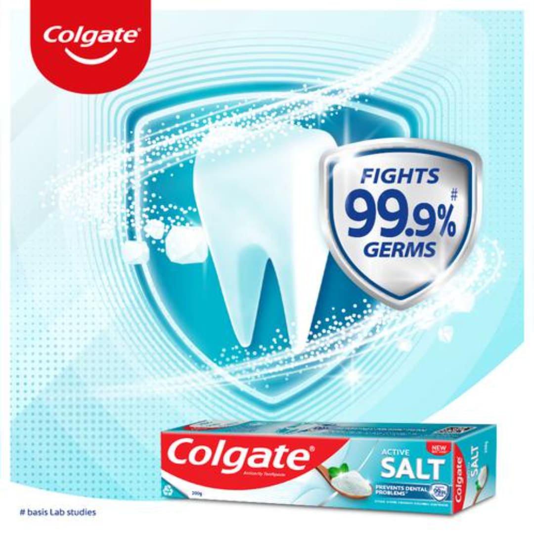 Colgate Strong Teeth Toothpaste, Germ Fighting Toothpaste for Healthy Gums and Teeth, 300g