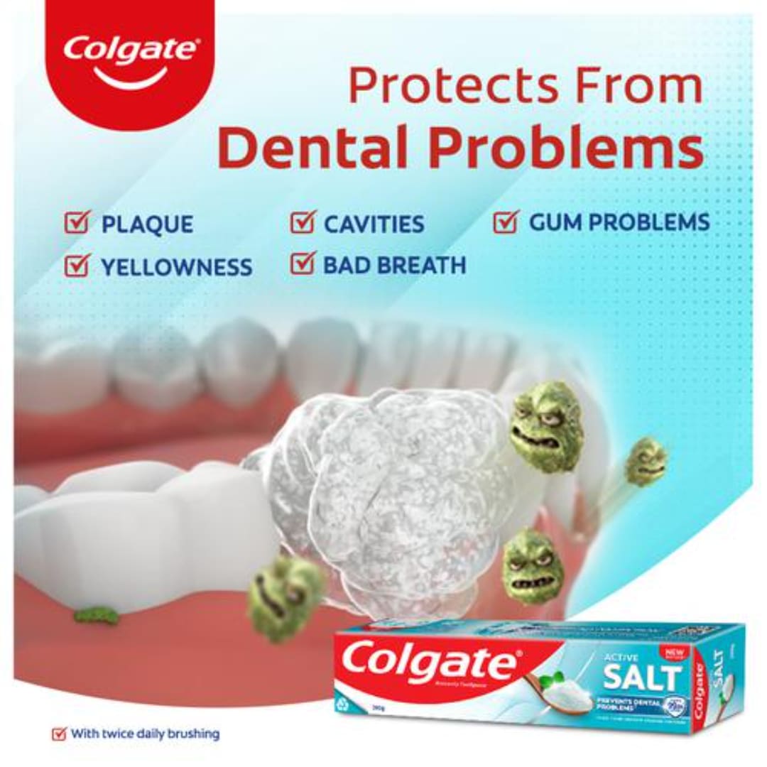 Colgate Strong Teeth Toothpaste, Germ Fighting Toothpaste for Healthy Gums and Teeth, 300g