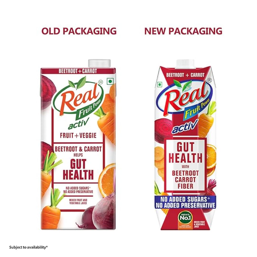 Real Activ Beetroot Carrot Fruit Juice - 1L