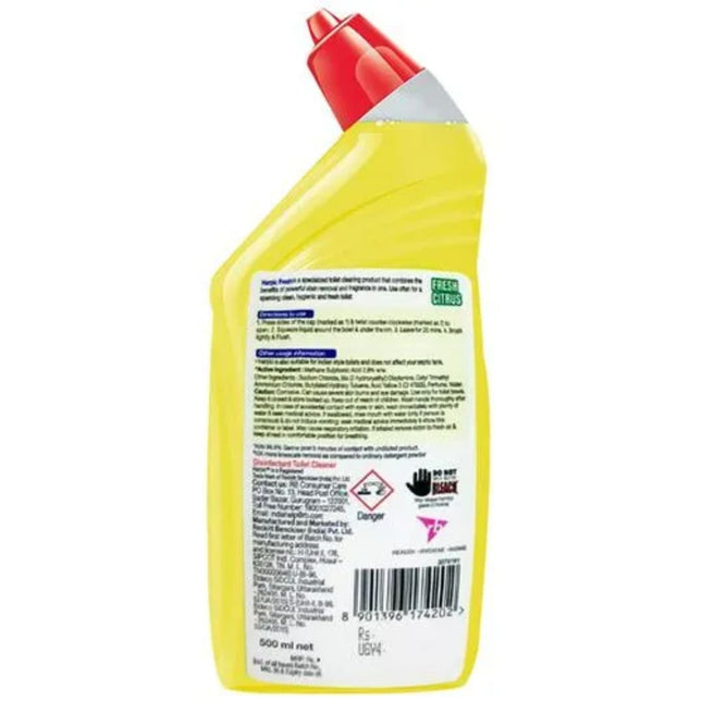 Harpic Organic Active, Toilet Cleaner Liquid, Citrus, 500 ml