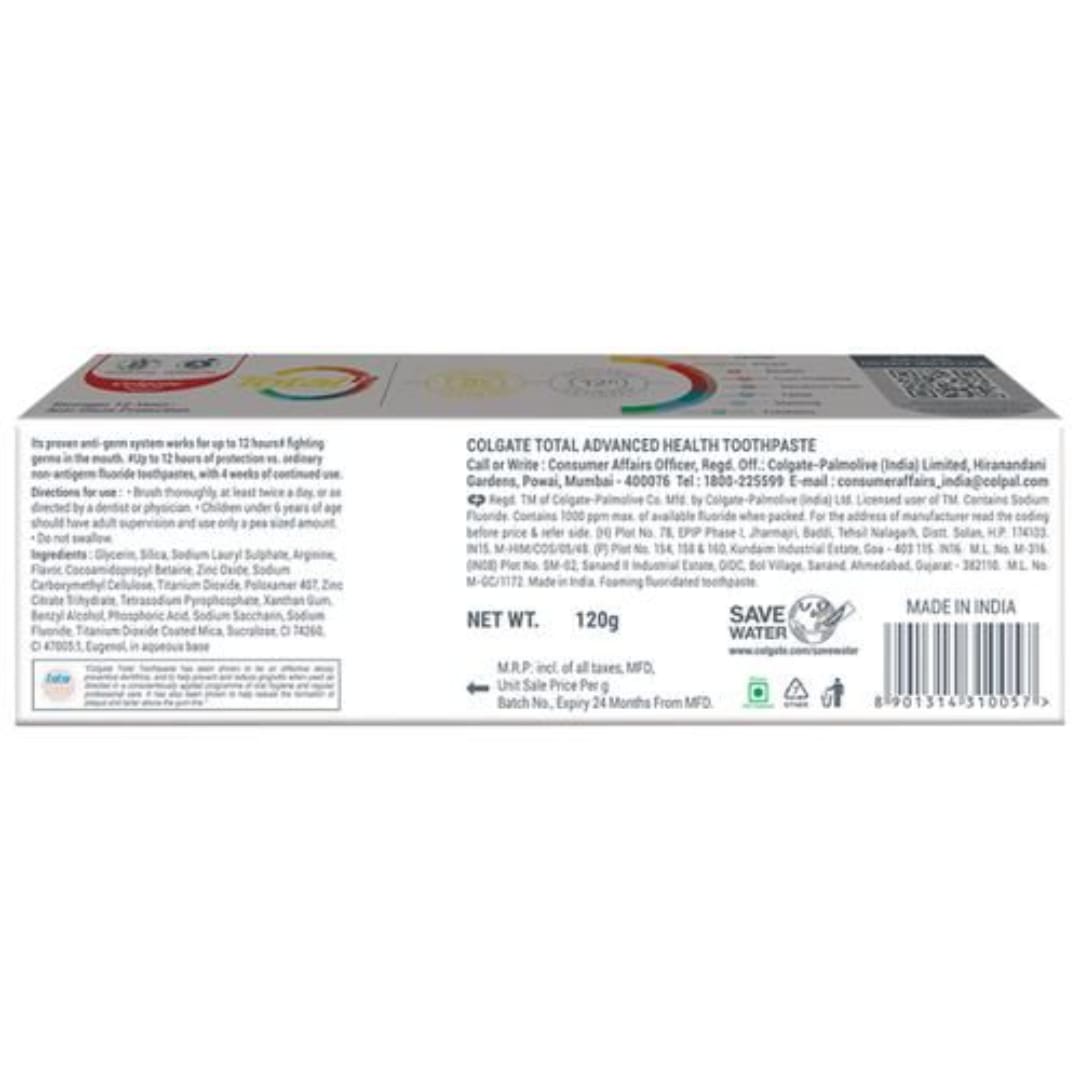 Colgate Whole Mouth Health, Antibacterial Toothpaste, 120 g