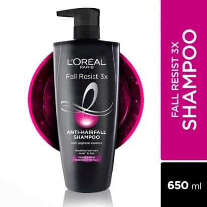 L'Oreal Paris Anti-Hair Fall Shampoo, For Thinning & Hair Loss, Fall Resist 3X, 650 ml