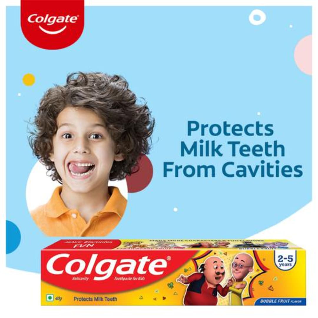 Colgate Kids Toothpaste - 2-5 Years, Anticavity, Bubble Fruit Flavour, 40 g