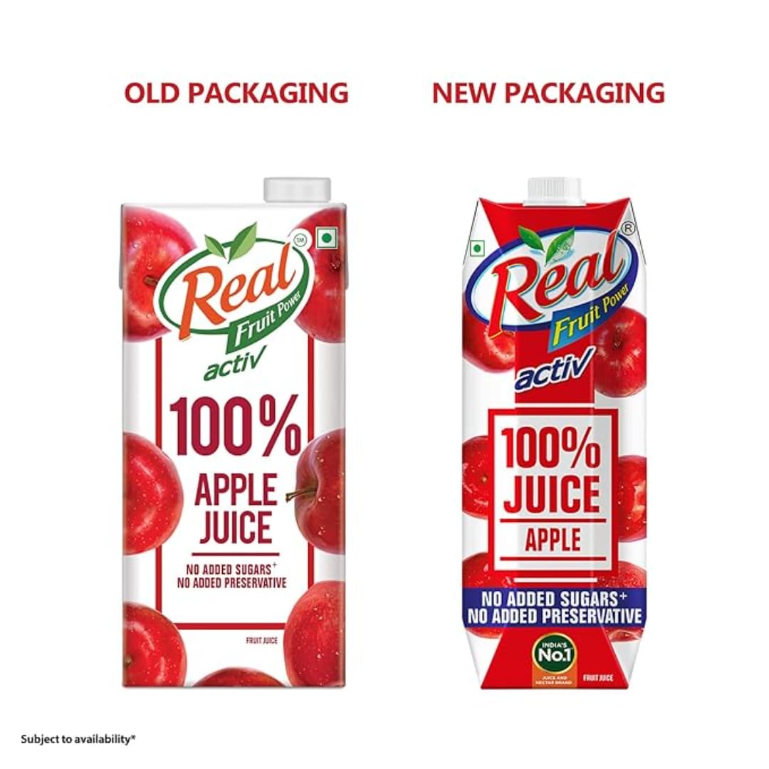 Real Activ 100% Apple Fruit Juice - 1L