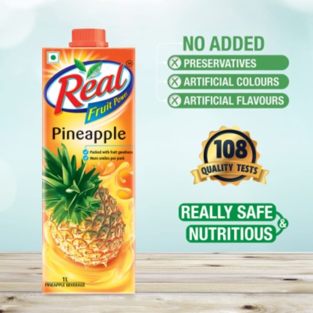 Real Pineapple Fruit Juice 1L