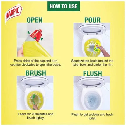 Harpic Organic Active, Toilet Cleaner Liquid, Citrus, 500 ml
