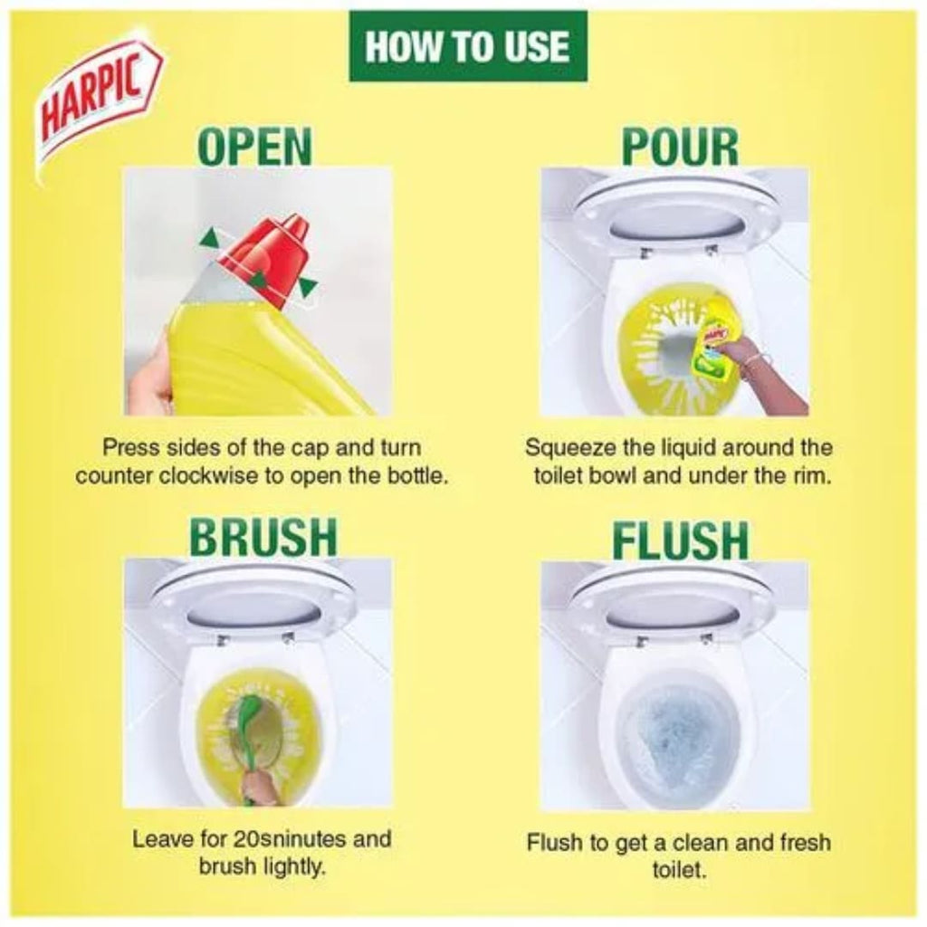 Harpic Organic Active, Toilet Cleaner Liquid, Citrus, 500 ml