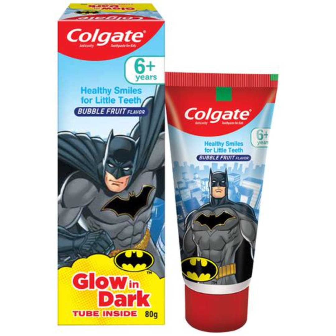 Colgate Kids Anticavity Toothpaste - 6+ Years, Bubble Fruit Flavour, Batman, 80 g