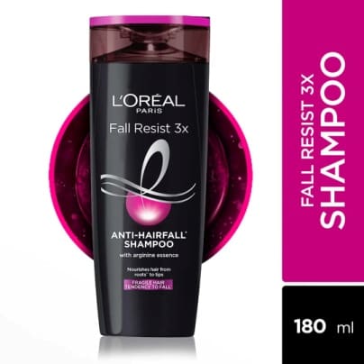 L'Oreal Paris Anti-Hair Fall Shampoo, For Thinning & Hair Loss, Fall Resist 3X, 180 ml