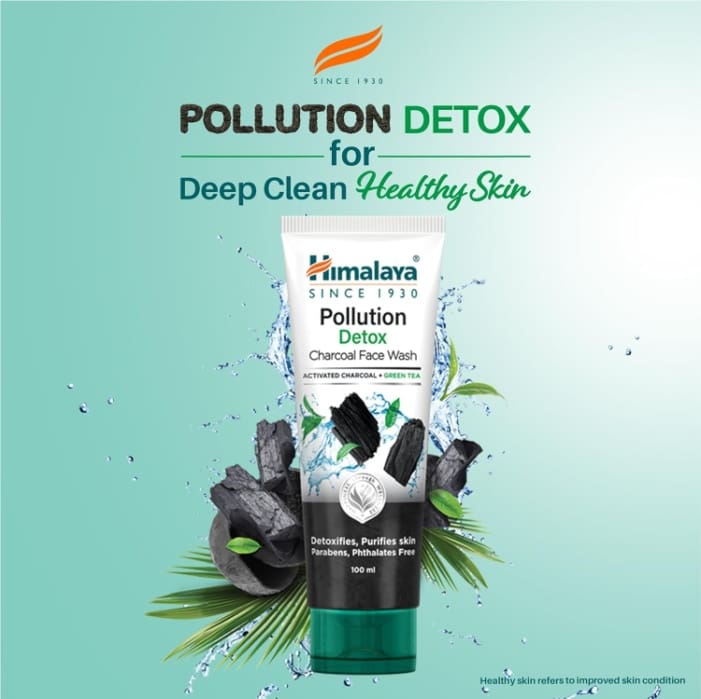 Himalaya Pollution Detox Charcoal Face Wash, 50ml