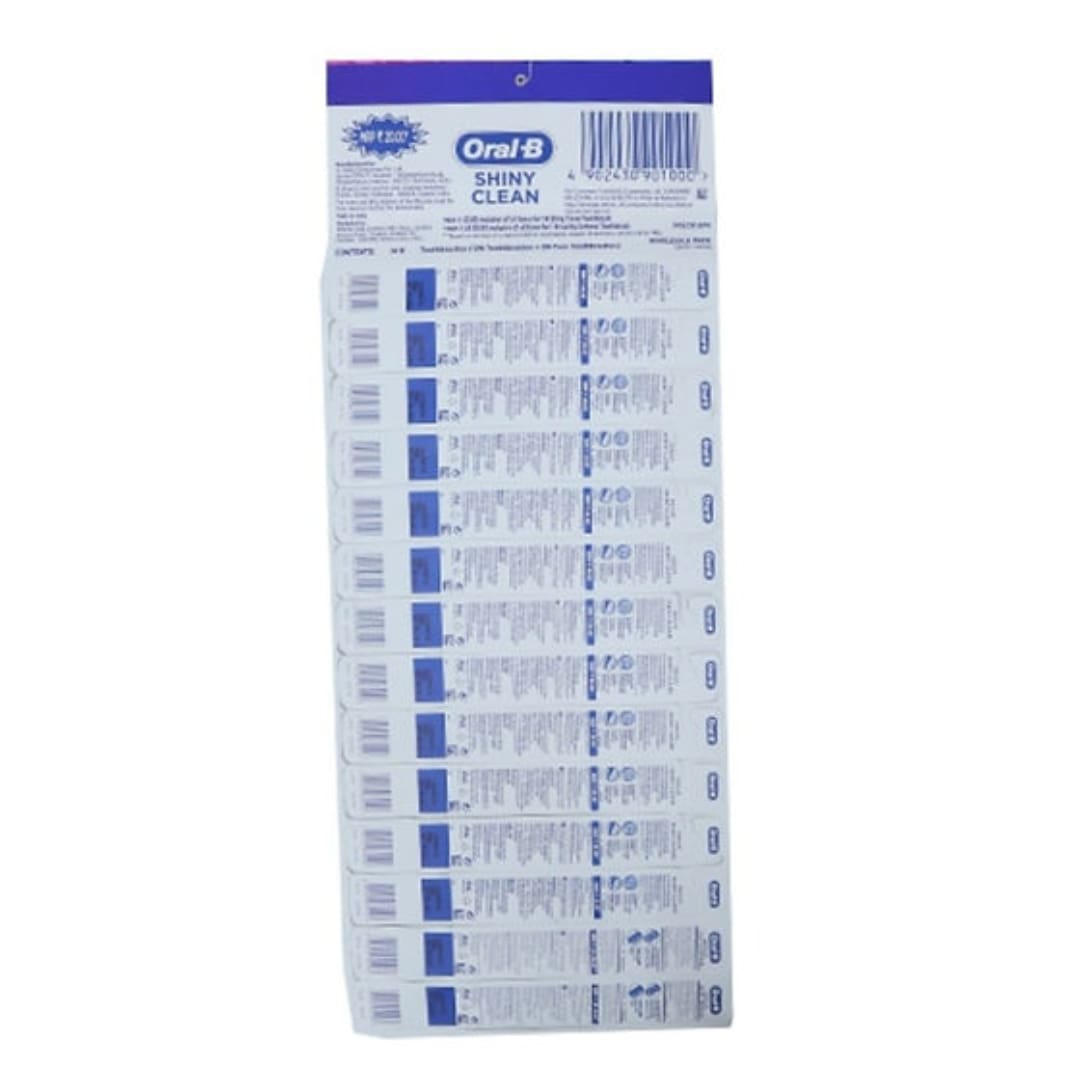 Oral B Tooth Brush - Shiny Clean + Fresh Clean, 12 pcs