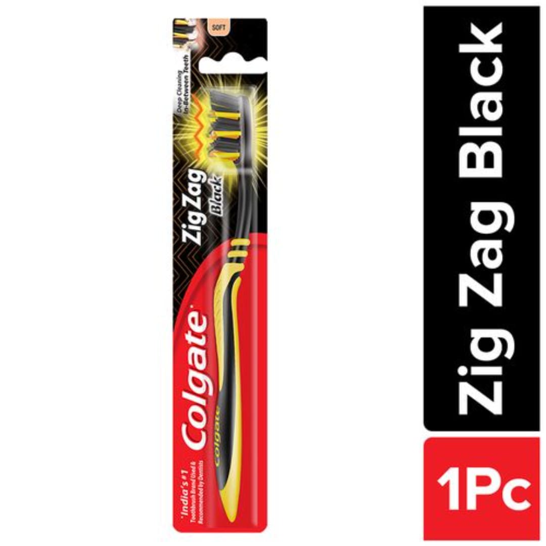 Colgate Toothbrush - ZigZag Black, Soft, 1 pc