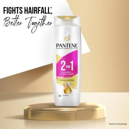Pantene 2 in 1 Hairfall Control Shampoo + Conditioner, 340 ml