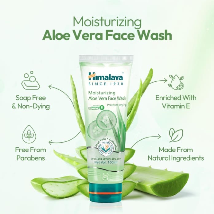 Himalaya Moisturizg Aloe Vera Face Wash, 50ml