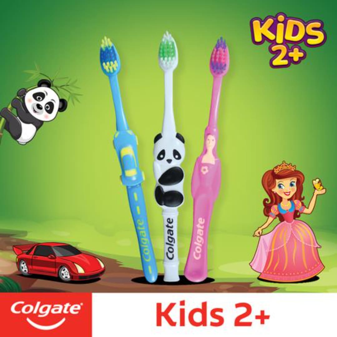 Colgate Kid's 2+ Years Extra Soft Toothbrush, 3 pcs (Pack of 3)