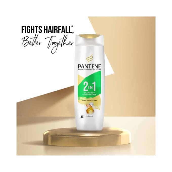 Pantene Advanced Hairfall Solution 2-In-1 Silky Smooth Shampoo & Conditioner, (340ml)
