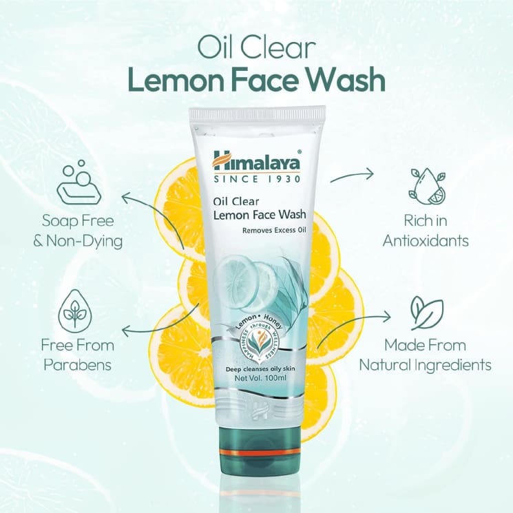 Himalaya Herbals Oil Clear Lemon Face Wash, 100ml