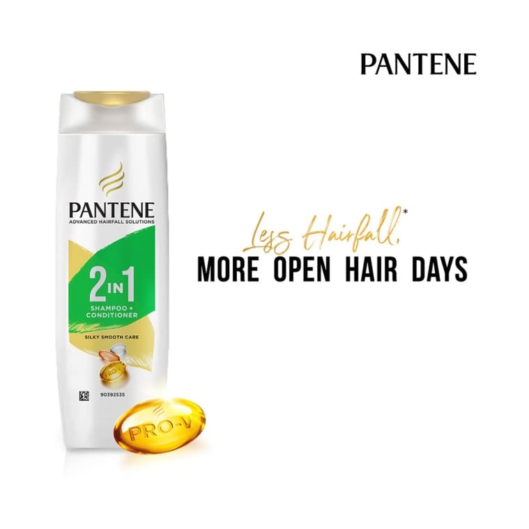 Pantene Advanced Hairfall Solution 2-In-1 Silky Smooth Shampoo & Conditioner, (340ml)